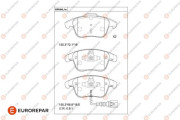 1681209480 Sada brzdových destiček, kotoučová brzda EUROREPAR