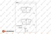1681210780 Sada brzdových destiček, kotoučová brzda EUROREPAR