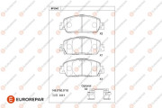 1681211580 EUROREPAR sada brzdových platničiek kotúčovej brzdy 1681211580 EUROREPAR