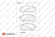 1681212780 EUROREPAR sada brzdových platničiek kotúčovej brzdy 1681212780 EUROREPAR