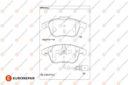 1681215180 Sada brzdových destiček, kotoučová brzda EUROREPAR