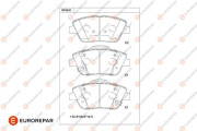 1681216980 Sada brzdových destiček, kotoučová brzda EUROREPAR