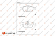 1681221780 Sada brzdových destiček, kotoučová brzda EUROREPAR