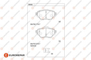 1681226180 Sada brzdových destiček, kotoučová brzda EUROREPAR