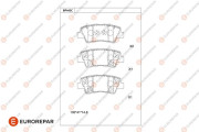1681227280 EUROREPAR sada brzdových platničiek kotúčovej brzdy 1681227280 EUROREPAR
