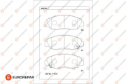 1681231380 Sada brzdových destiček, kotoučová brzda EUROREPAR