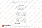 1681238580 EUROREPAR sada brzdových platničiek kotúčovej brzdy 1681238580 EUROREPAR