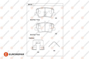 1681242480 EUROREPAR sada brzdových platničiek kotúčovej brzdy 1681242480 EUROREPAR