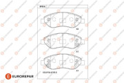 1681243080 Sada brzdových destiček, kotoučová brzda EUROREPAR