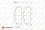1681244280 Sada brzdových destiček, kotoučová brzda EUROREPAR