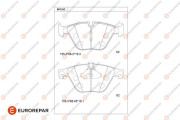 1681246180 EUROREPAR sada brzdových platničiek kotúčovej brzdy 1681246180 EUROREPAR