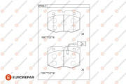 1681252880 EUROREPAR sada brzdových platničiek kotúčovej brzdy 1681252880 EUROREPAR