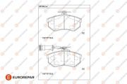 1681259780 EUROREPAR sada brzdových platničiek kotúčovej brzdy 1681259780 EUROREPAR