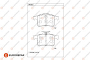 1681267280 Sada brzdových destiček, kotoučová brzda EUROREPAR