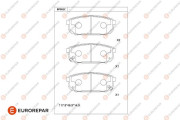 1681270780 Sada brzdových destiček, kotoučová brzda EUROREPAR