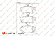 1681273080 Sada brzdových destiček, kotoučová brzda EUROREPAR