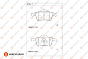 1681275080 Sada brzdových destiček, kotoučová brzda EUROREPAR