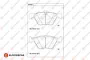 1681278680 EUROREPAR sada brzdových platničiek kotúčovej brzdy 1681278680 EUROREPAR