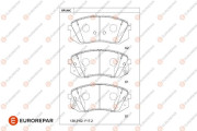 1681283480 EUROREPAR sada brzdových platničiek kotúčovej brzdy 1681283480 EUROREPAR