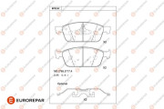 1681285580 EUROREPAR sada brzdových platničiek kotúčovej brzdy 1681285580 EUROREPAR