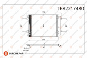 1682217480 Kondenzátor, klimatizace EUROREPAR
