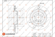 1684284080 EUROREPAR brzdový kotúč 1684284080 EUROREPAR