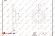 1684300280 EUROREPAR brzdový kotúč 1684300280 EUROREPAR