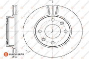 1618860780 EUROREPAR brzdový kotúč 1618860780 EUROREPAR