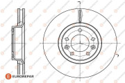 1618863380 EUROREPAR brzdový kotúč 1618863380 EUROREPAR