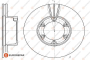 1618873080 EUROREPAR brzdový kotúč 1618873080 EUROREPAR