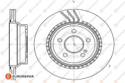 1622810080 EUROREPAR brzdový kotúč 1622810080 EUROREPAR