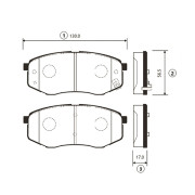 GK0495 Sada brzdových destiček, kotoučová brzda CTR