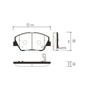 GK0550 Sada brzdových destiček, kotoučová brzda CTR