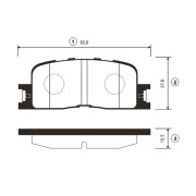 GK1057 Sada brzdových destiček, kotoučová brzda CTR