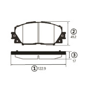 GK1081 Sada brzdových destiček, kotoučová brzda CTR