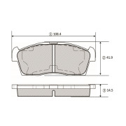 GK1449 Sada brzdových destiček, kotoučová brzda CTR