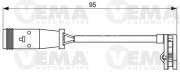 117489 VEMA výstrażný kontakt opotrebenia brzdového oblożenia 117489 VEMA