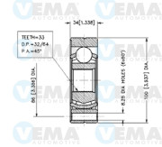 18383 Sada kloubů, hnací hřídel VEMA