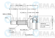18655 VEMA sada kĺbov hnacieho hriadeľa 18655 VEMA