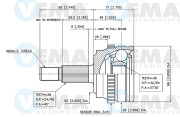 18814 Sada kloubů, hnací hřídel VEMA