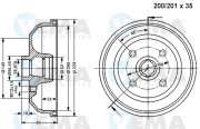 800936 Brzdový buben VEMA