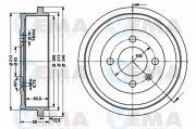 801389 Brzdový buben VEMA
