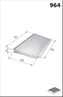 HB521C Filtr, vzduch v interiéru MISFAT