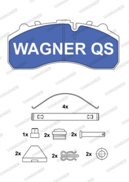 2910804950 Sada brzdových destiček, kotoučová brzda WAGNER