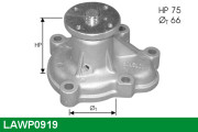 LAWP0919 Vodní čerpadlo, chlazení motoru LUCAS