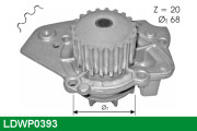LDWP0393 Vodní čerpadlo, chlazení motoru LUCAS