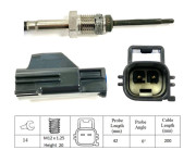 LGS6117 Čidlo, teplota výfukových plynů LUCAS