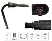 LGS7131 Čidlo, teplota výfukových plynů LUCAS