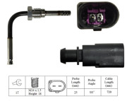 LGS7180 Čidlo, teplota výfukových plynů LUCAS