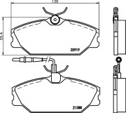 8DB 355 019-181 Sada brzdových destiček, kotoučová brzda HELLA PAGID